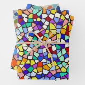 Elegant Stijlvol Kleurrijk Mozaïek Patroon Inpakpapier Vel (In situ)