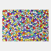 Elegant Stijlvol Kleurrijk Mozaïek Patroon Inpakpapier Vel (Voorkant)