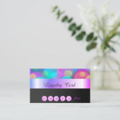 Elegant stijlvol, kleurrijke Bokeh Loyalty-kaart Klantenkaartje (Staand voorkant)