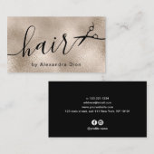 Elegant stijlvol kopergoudschaar visitekaartje (Voorkant / Achterkant)