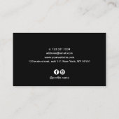 Elegant stijlvol kopergoudschaar visitekaartje (Achterkant)