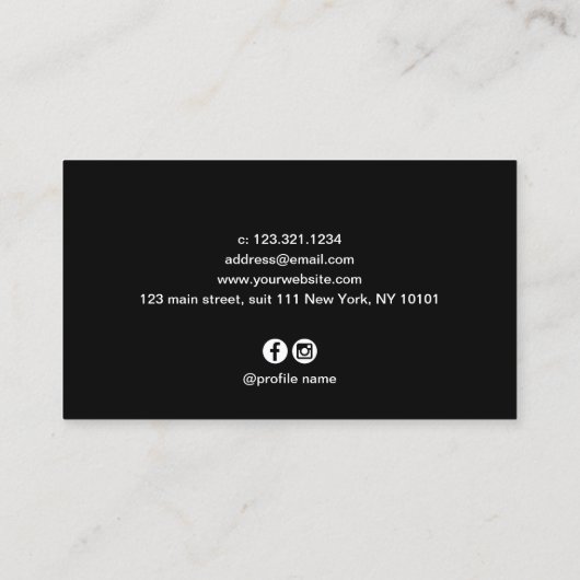 Elegant stijlvol kopergoudschaar visitekaartje (Achterkant)