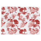 Elegant Stijlvol Landelijk Toile Herten Fox in Woo Groot Cadeauzakje (Achterkant)