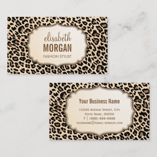 Elegant stijlvol lendenmodel voor kunstmatig afdru visitekaartje (Voorkant / Achterkant)