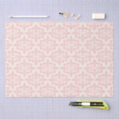 Elegant Stijlvol Licht Baby Roze Damask Decoupage Tissuepapier (Craft)