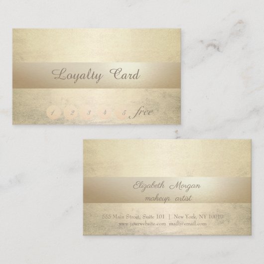 Elegant stijlvol, lichtgevend, stripe Loyalty-Kaar Klantenkaartje (Voorkant / Achterkant)