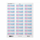 Elegant stijlvol Lotus Bokeh ombre-label Etiket (Full Sheet)