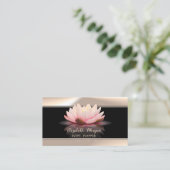 Elegant stijlvol, Lotus, zwart Visitekaartje (Staand voorkant)