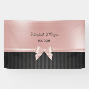 Elegant stijlvol luxe, gestreept, roze lintje spandoek
