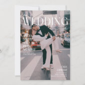 Elegant stijlvol magazine Hoesje bruiloft Kaart (Voorkant)