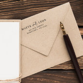 Elegant Stijlvol Manuscript Modern Chic Wedding Co Zelfinktende Stempel