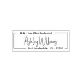 Elegant Stijlvol Manuscript Persoonlijk het Adres Zelfinktende Stempel (Design)