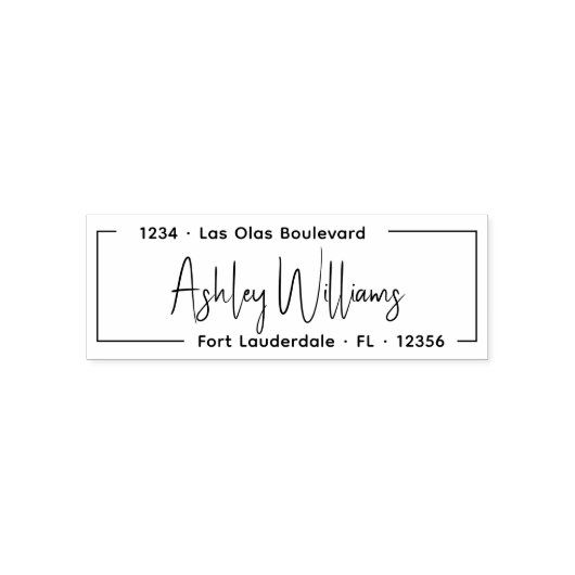 Elegant Stijlvol Manuscript Persoonlijk het Adres  Zelfinktende Stempel (Design)