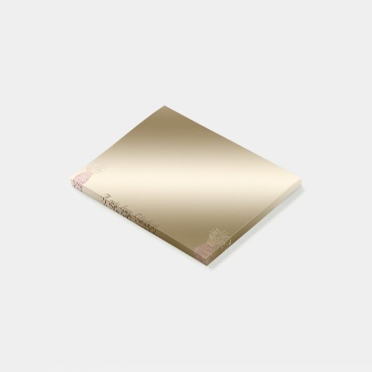 Elegant stijlvol, meisje, ananas post-it® notes (Schuin)