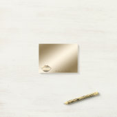 Elegant stijlvol, meisje, lips post-it® notes (Op bureau)