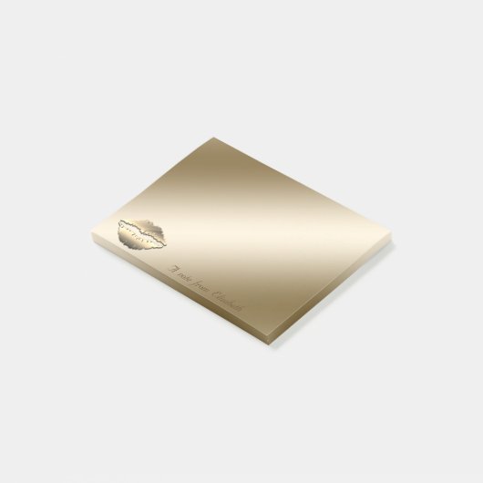 Elegant stijlvol, meisje, lips post-it® notes (Schuin)