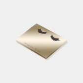Elegant Stijlvol, Meisjes, Goud, Faux Lashes Post-it® Notes (Schuin)