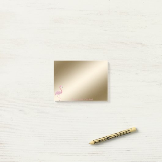 Elegant Stijlvol, Meisjes, Roze Flamingo Post-it® Notes (Op bureau)