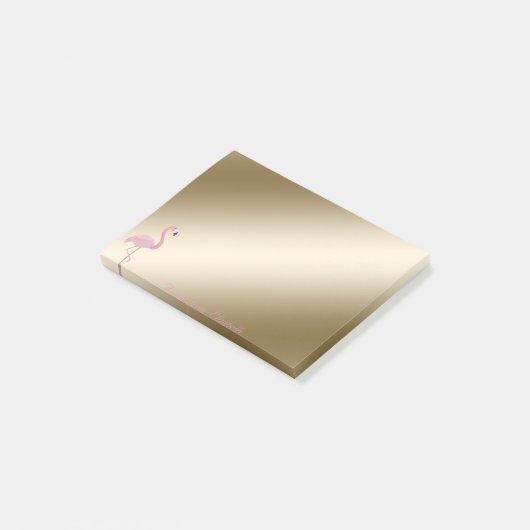 Elegant Stijlvol, Meisjes, Roze Flamingo Post-it® Notes (Schuin)