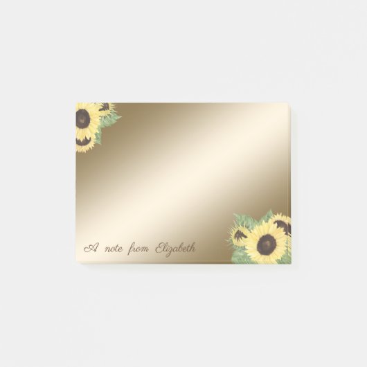 Elegant Stijlvol, Meisjes, zonnebloemen Post-it® Notes (Voorkant)
