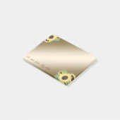 Elegant Stijlvol, Meisjes, zonnebloemen Post-it® Notes (Schuin)
