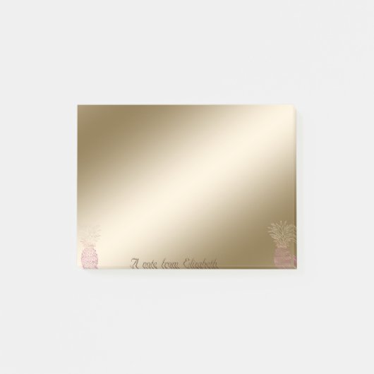 Elegant Stijlvol, Meisjesachtig, Ananas Post-it® Notes (Voorkant)