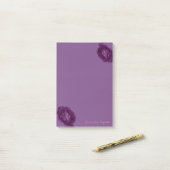 Elegant Stijlvol Meisjesachtig, Paars, Rozen Post-it® Notes (Op bureau)