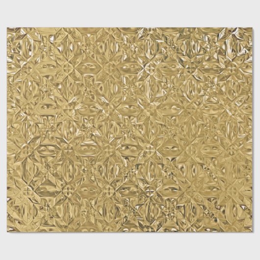 Elegant stijlvol metallisch goud getextureerde loo cadeaupapier (Vlak)