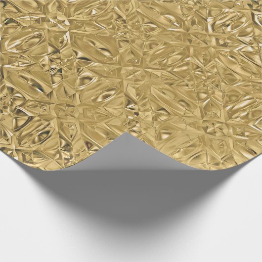 Elegant stijlvol metallisch goud getextureerde loo cadeaupapier (Hoek)