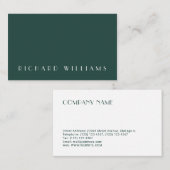 Elegant stijlvol, minimaal uiterlijk visitekaartje (Voorkant / Achterkant)