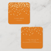 Elegant stijlvol minimalistisch, Faux Gold Confett Vierkante Visitekaartje (Voorkant / Achterkant)