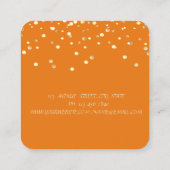 Elegant stijlvol minimalistisch, Faux Gold Confett Vierkante Visitekaartje (Achterkant)