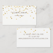 Elegant stijlvol minimalistisch, Faux Gold Confett Visitekaartje (Voorkant / Achterkant)