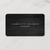 Elegant stijlvol minimalistisch grijs hout Profess Visitekaartje (Voorkant)