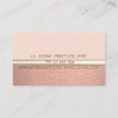 Elegant stijlvol minimalistisch visitekaartje (Achterkant)