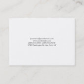 Elegant stijlvol, minimalistisch wit visitekaartje (Achterkant)