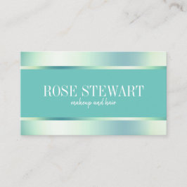 Elegant stijlvol mint-groen opmaken en haar visitekaartje