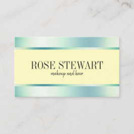 Elegant stijlvol mint-groen opmaken en haar visitekaartje