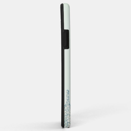 Elegant stijlvol mint groene glitter druipt Case-Mate iPhone case (Achterkant/rechts)