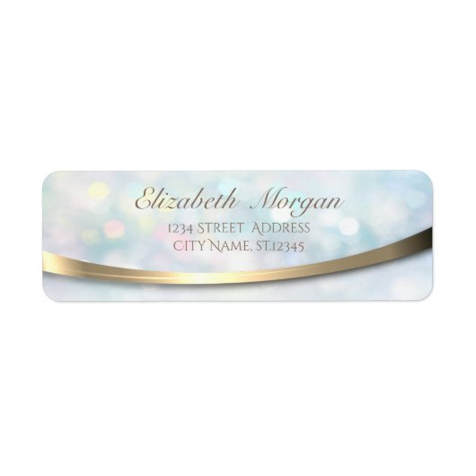 Elegant stijlvol, modern, Bokeh Etiket (Voorkant)