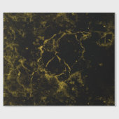 elegant stijlvol, modern chic zwart en goudmarmer cadeaupapier (Vlak)