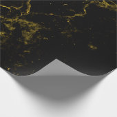 elegant stijlvol, modern chic zwart en goudmarmer cadeaupapier (Hoek)