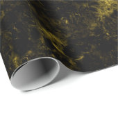 elegant stijlvol, modern chic zwart en goudmarmer cadeaupapier (Rol Hoek)