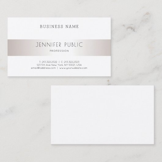 Elegant stijlvol, modern design, professioneel, zi visitekaartje (Voorkant / Achterkant)