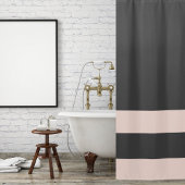 Elegant Stijlvol Modern Donker Houtskool Grijs en  Douchegordijn