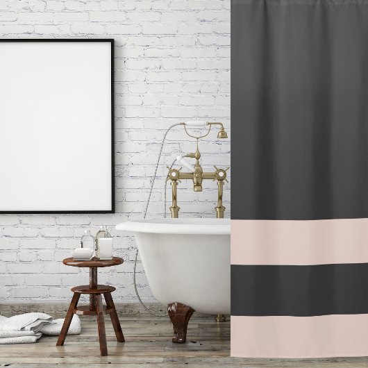 Elegant Stijlvol Modern Donker Houtskool Grijs en Douchegordijn