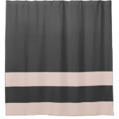 Elegant Stijlvol Modern Donker Houtskool Grijs en  Douchegordijn (Voorkant)