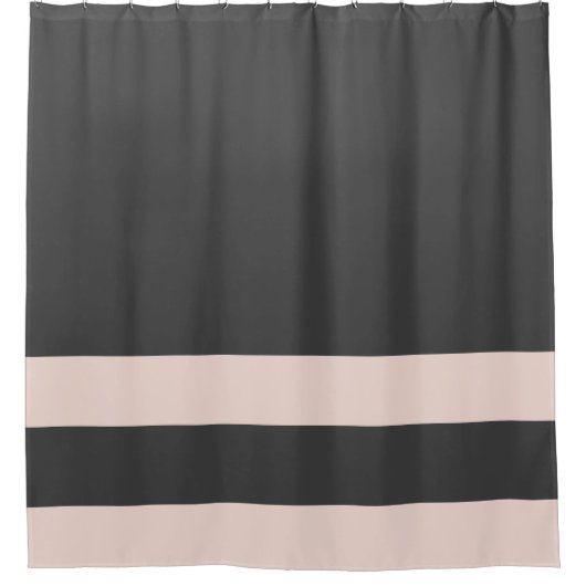 Elegant Stijlvol Modern Donker Houtskool Grijs en  Douchegordijn (Voorkant)