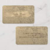 Elegant stijlvol, modern Faux Gold Brush Stroke Visitekaartje (Voorkant / Achterkant)