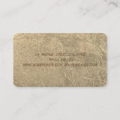 Elegant stijlvol, modern Faux Gold Brush Stroke Visitekaartje (Achterkant)